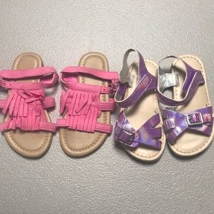 2 pairs of toddler sandals